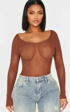 Shape Chocolate Seamless Long Sleeve Bodysuit