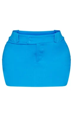 Shape Cobalt Woven Micro Mini Skirt