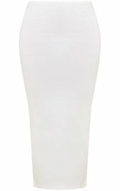 Shape Cream Jersey Low Waist Maxi Skirt