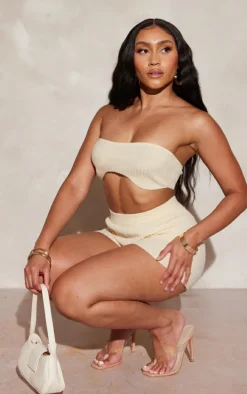 Shape Cream Knit Minimal Bandeau