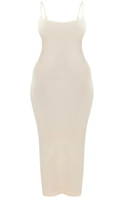 Shape Cream Stretch Sculpted Strappy Maxi Dress