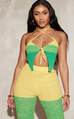 Shape Green Knit Ombre Tie Bralet