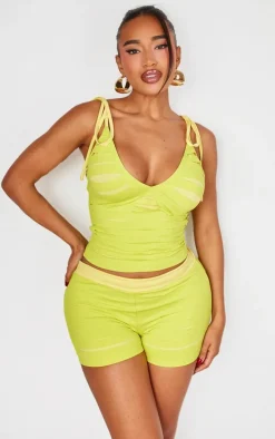 Shape Green Seamless Shredded Hot Pants