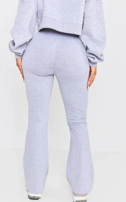 Shape Grey Marl Cotton High Waist Flared Pants