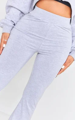 Shape Grey Marl Cotton High Waist Flared Pants