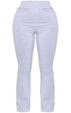 Shape Grey Marl Cotton High Waist Flared Pants