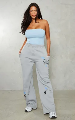 Shape Grey Printed Straight Leg Sweatpants
