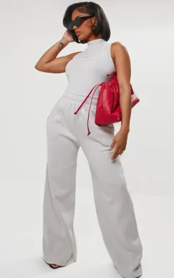 Shape Grey Sweat High Waist Wide Leg Sweatpants