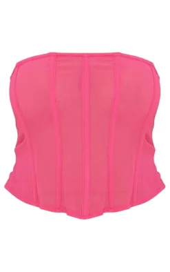 Shape Hot Pink Mesh Boned Corset