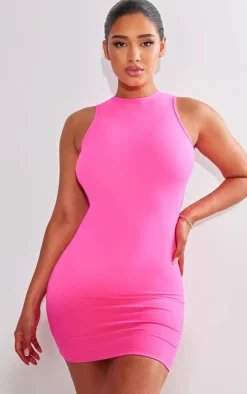 Shape Hot Pink Sculpted Open Back Bodycon Dress