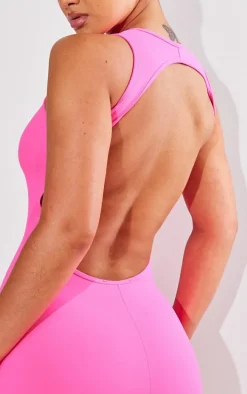 Shape Hot Pink Sculpted Open Back Bodycon Dress