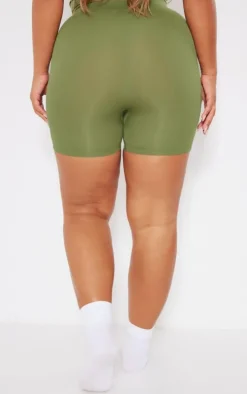 Shape Khaki Fitted Seamless Shorts