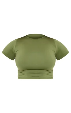 Shape Khaki Fitted Seamless Shorts