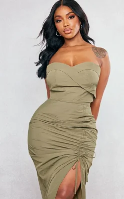 Shape Khaki Parachute Bandeau Top