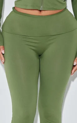 Shape Khaki Sculpted Foldover Waist Flare Pants