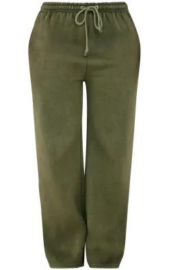 Shape Khaki Washed Wide Leg Sweatpants