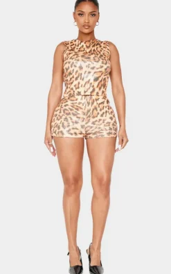 Shape Leopard Sequin Top