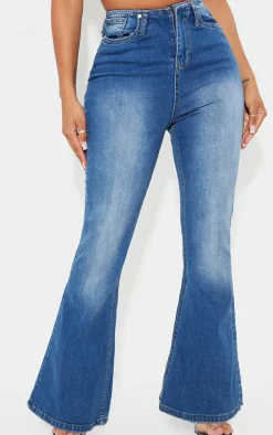 Shape Light Blue Denim Low Rise Flare Jeans