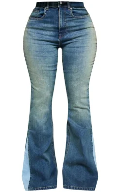 Shape Light Blue Stretch Denim High Waist Extreme Flare Jeans