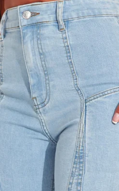 Shape Light Blue Wash Panel Detail Skinny Jeans