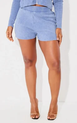 Shape Light Grey Rib Booty Shorts