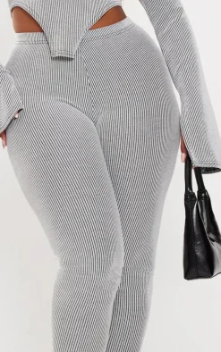 Shape Light Grey Ribbed High Waisted Leggings