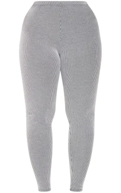 Shape Light Grey Ribbed High Waisted Leggings
