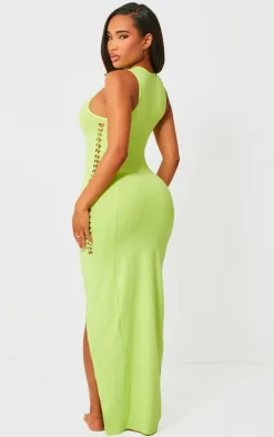 Shape Lime Soft Sculpted Cut Out Side Maxi Dress