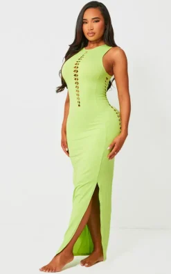 Shape Lime Soft Sculpted Cut Out Side Maxi Dress