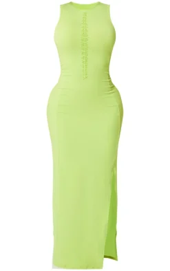 Shape Lime Soft Sculpted Cut Out Side Maxi Dress