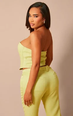 Shape Lime Woven Hook And Eye Corset
