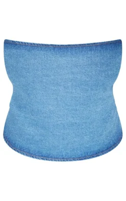 Shape Mid Blue Wash Denim Bandeau