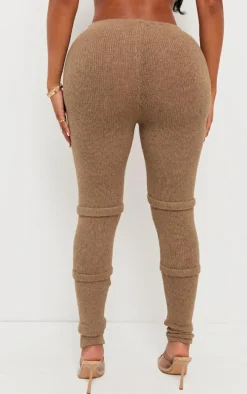 Shape Mocha Knit High Waist Seam Detail Pants
