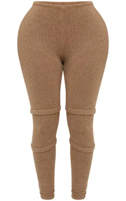 Shape Mocha Knit High Waist Seam Detail Pants