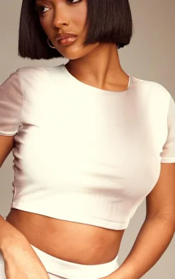 Shape Mocha Mesh Cropped T-Shirt