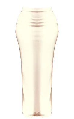 Shape Mocha Mesh Printed Detail Maxi Skirt