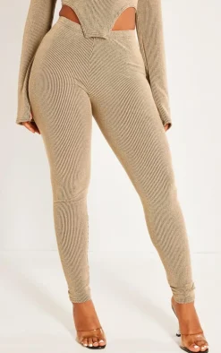 Shape Mocha Ribbed High Waisted Leggings