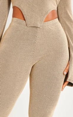 Shape Mocha Ribbed High Waisted Leggings