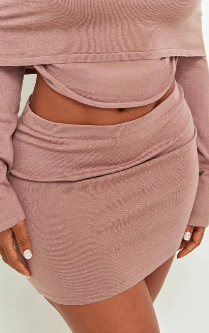 Shape Mocha Soft Knit Low Rise Mini Skirt