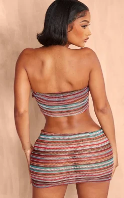 Shape Multi Contrast Textured Bandeau