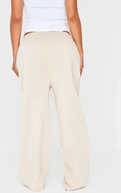 Shape Natural Stone Binded High Waist Wide Leg Sweatpants