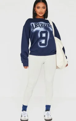 Shape Navy Arizona Spray Graphic Oversized Sweater