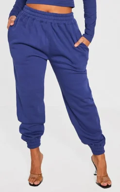 Shape Navy High Waisted Cuffed Sweatpants