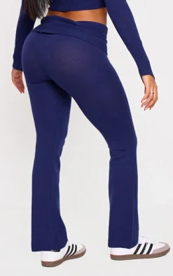 Shape Navy Knitted Flare Pants