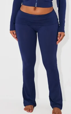 Shape Navy Sculpted Foldover Waist Flare Pants
