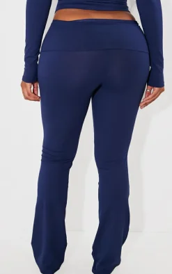Shape Navy Sculpted Foldover Waist Flare Pants