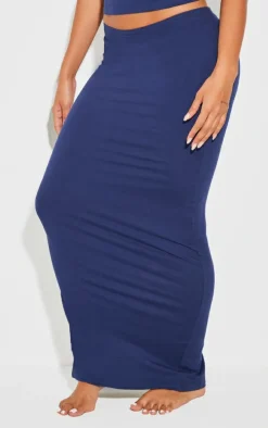 Shape Navy Sculpted Low Rise Maxi Skirt