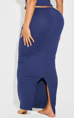 Shape Navy Sculpted Low Rise Maxi Skirt