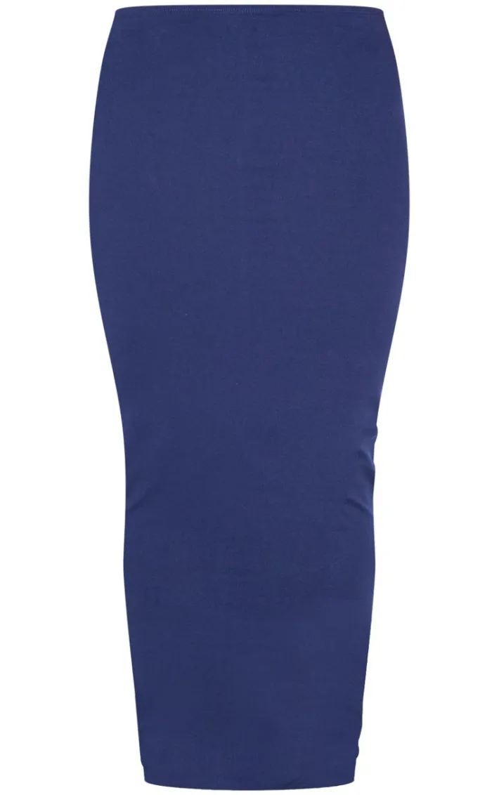 Shape Navy Sculpted Low Rise Maxi Skirt