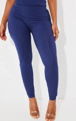 Shape Navy Sculpted Seam Detail Leggings